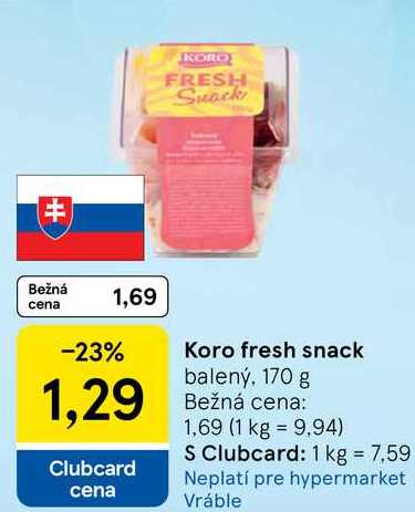 Koro fresh snack, 170 g 