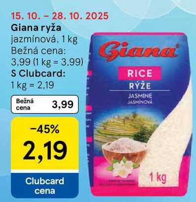 Giana ryža jazmínová, 1 kg 