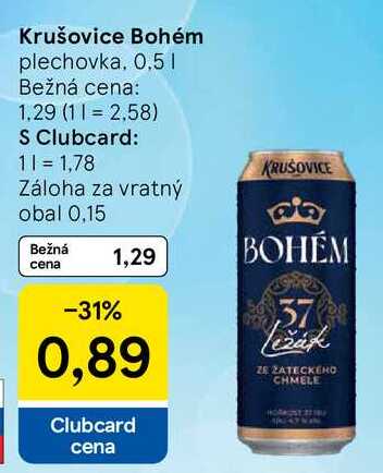 Krušovice Bohém, 0,5 l