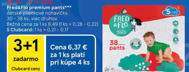 Fred & Flo premium pants detské plienkové nohavičky 30-38 ks
