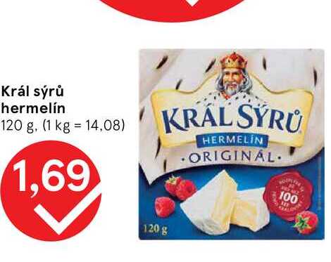 Král sýrů hermelín 120 g