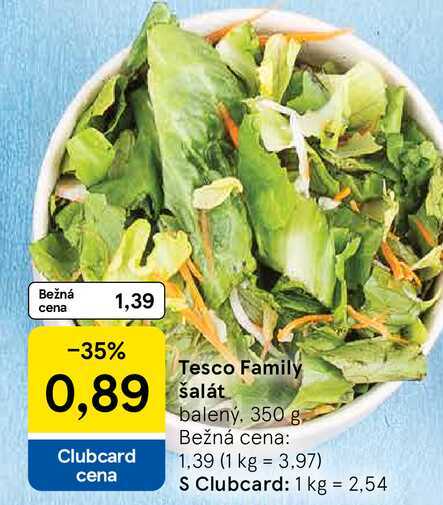 Tesco Family šalát balený 350 g
