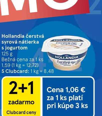 Hollandia čerstvá syrová nátierka s jogurtom 125 g