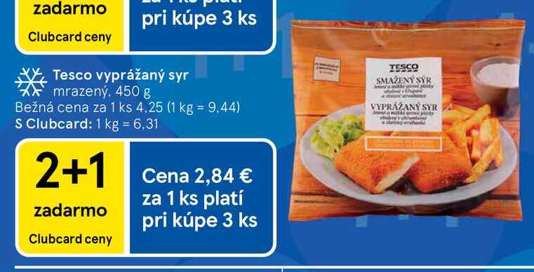 Tesco vyprážaný syr mrazený 450 g
