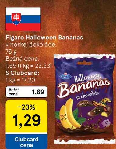 Figaro Halloween Bananas v horkej čokoláde, 75 g