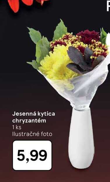 Jesenná kytica chryzantém 1 ks