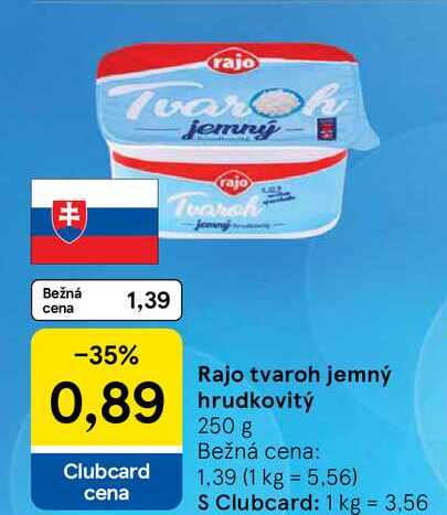 Rajo tvaroh jemný hrudkovitý 250 g