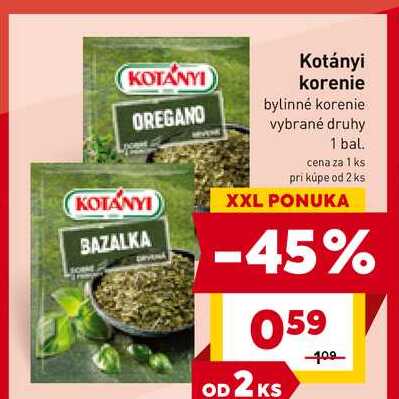 Kotányi korenie 1 ks