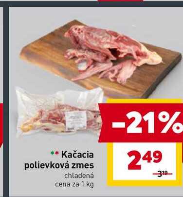 Kačacia polievková zmes chladená cena za 1 kg