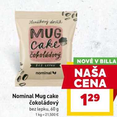 Nominal Mug cake čokoládový bez lepku, 60 g