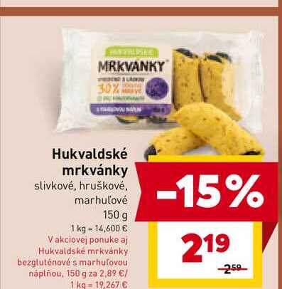 Hukvaldské mrkvánky slivkové, hruškové, marhuľové 150 g