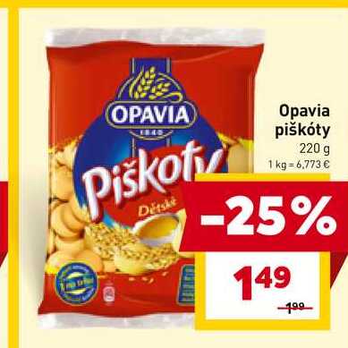 Opavia piškóty 220 g