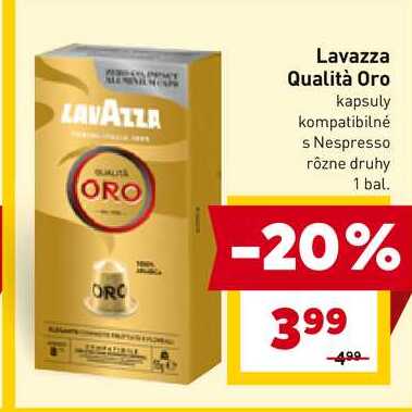 Lavazza Qualità Oro kapsuly kompatibilné s Nespresso rôzne druhy 1 bal.