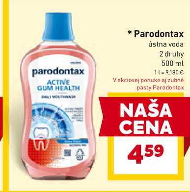 Parodontax ústna voda 2 druhy 500 ml