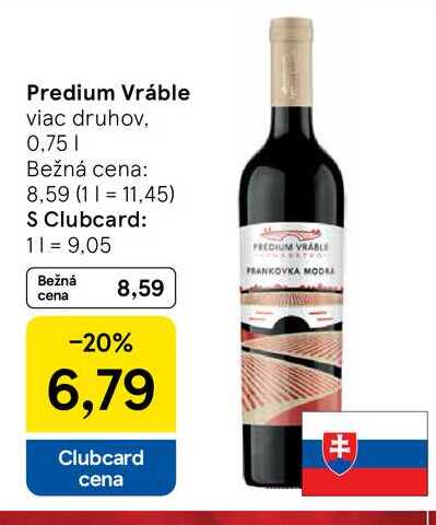 Predium Vráble viac druhov 0,75l