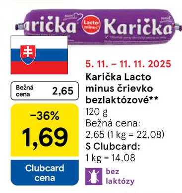 Karička Lacto minus črievko 120g