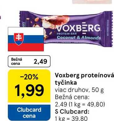 Voxberg proteínová tyčinka 50 g