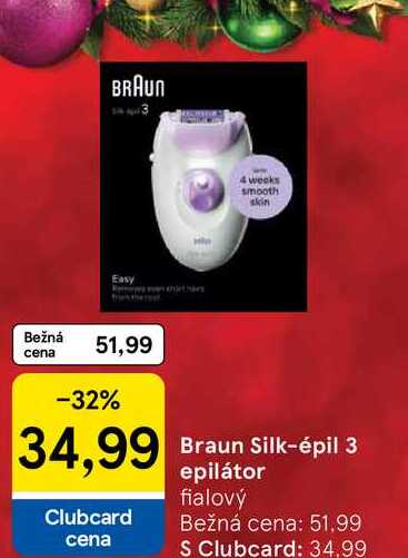 Braun Silk-épil 3 epilátor fialový 