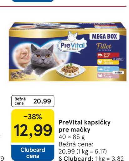 PreVital kapsičky pre mačky 40 × 85 g
