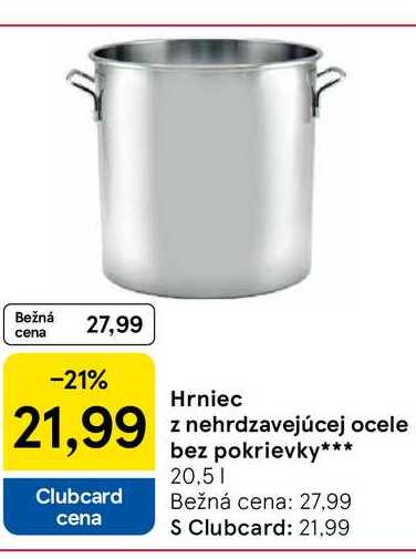 Hrniec z nehrdzavejúcej ocele