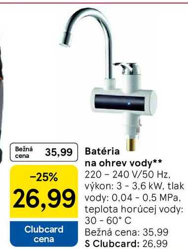 Batéria na ohrev vody