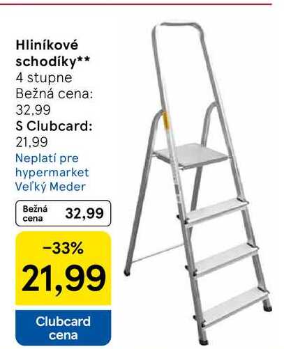 Hliníkové schodíky 4 stupne 
