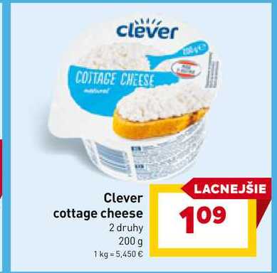 Clever cottage cheese 2 druhy 200 g