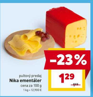 Nika ementáler cena za 100 g 