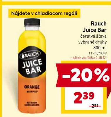Rauch Juice Bar čerstvá šťava vybrané druhy 800 ml