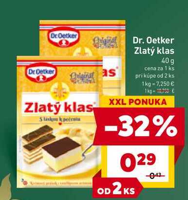Dr. Oetker Zlatý klas 40 g 