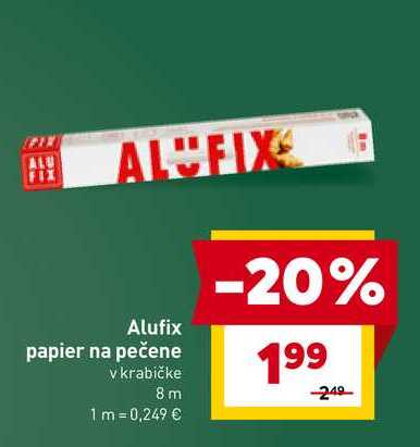 Alufix papier na pečene v krabičke 8 m 
