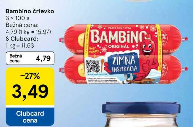 Bambino črievko 3 × 100 g