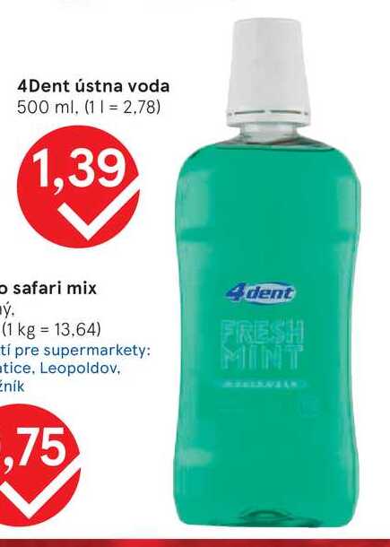 4Dent ústna voda 500 ml