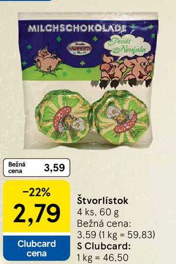 Štvorlístok 4 ks, 60 g 