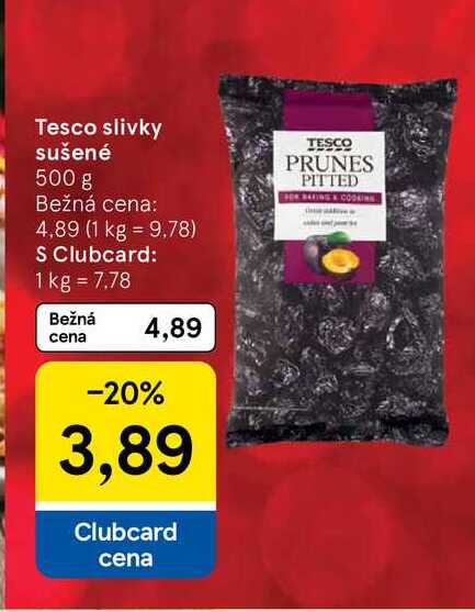 Tesco slivky sušené 500 g