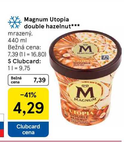 Magnum Utopia double hazelnut mrazený 440 ml 