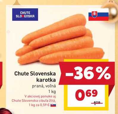Chute Slovenska karotka praná, voľná 1 kg 