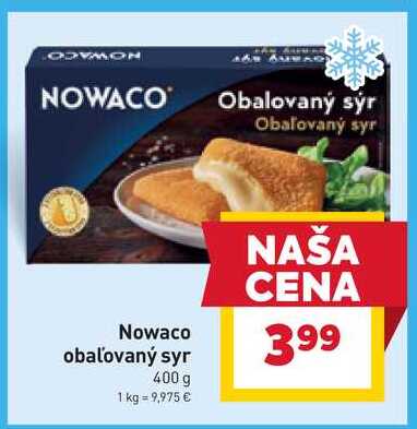 Nowaco obaľovaný syr 400 g 