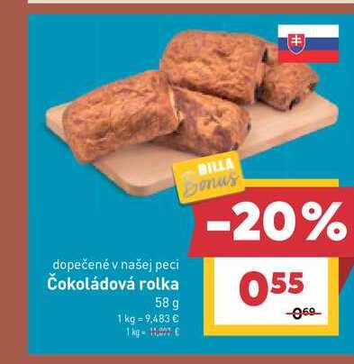 Čokoládová rolka 58 g 