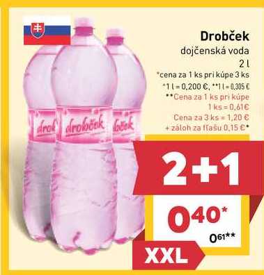 Drobček dojčenská voda 2l