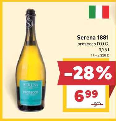 Serena 1881 prosecco D.O.C. 0,75 L