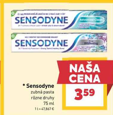 Sensodyne zubná pasta rôzne druhy 75 ml