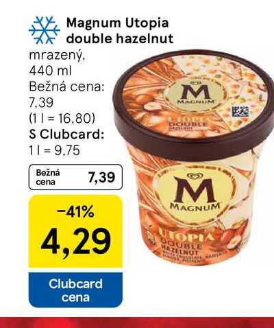 Magnum Utopia double hazelnut mrazený, 440 ml 