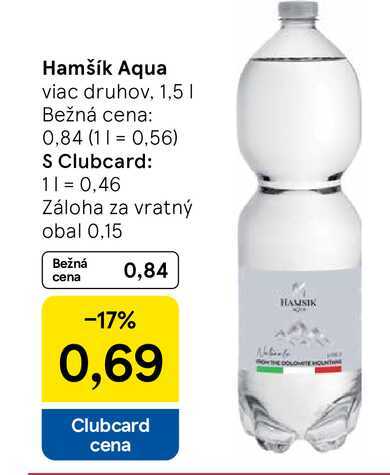 Hamšík Aqua viac druhov. 1,5 l