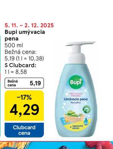 Bupi umývacia pena 500 ml