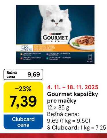 Gourmet kapsičky pre mačky 12 × 85 g