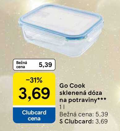 Go Cook sklenená dóza na potraviny 1l