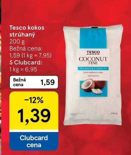 Tesco kokos strúhaný 200 g