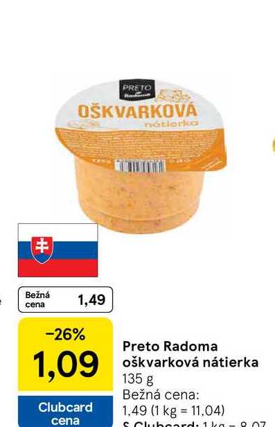 Preto Radoma oškvarková nátierka 135 g
