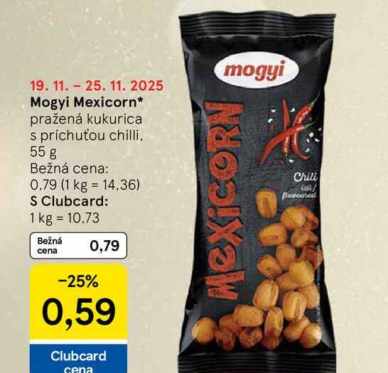 Mogyi Mexicorn pražená kukurica s príchuťou chilli, 55 g 